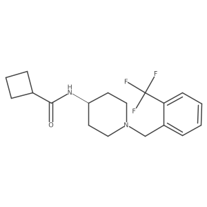 N-(1-{[2-(trifluoromethyl)phenyl]methyl}piperidin-4-yl)cyclobutanecarboxamide结构式