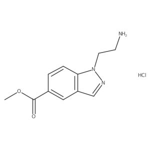 methyl 1-(2-aminoethyl)-1H-indazole-5-carboxylate hydrochloride Structure