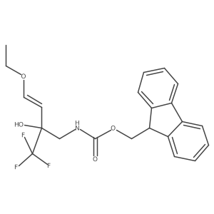 (9H-fluoren-9-yl)methyl N-[4-ethoxy-2-hydroxy-2-(trifluoromethyl)but-3-en-1-yl]carbamate结构式