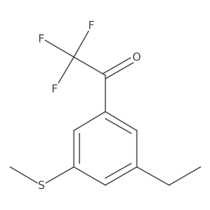 1-(3-Ethyl-5-(methylthio)phenyl)-2,2,2-trifluoroethanone Structure