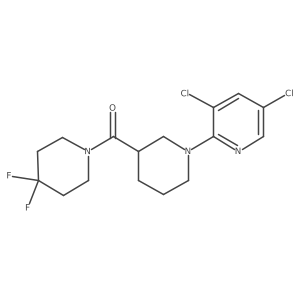 3,5-Dichloro-2-[3-(4,4-difluoropiperidine-1-carbonyl)piperidin-1-yl]pyridine Structure