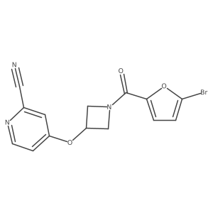 4-{[1-(5-Bromofuran-2-carbonyl)azetidin-3-yl]oxy}pyridine-2-carbonitrile结构式