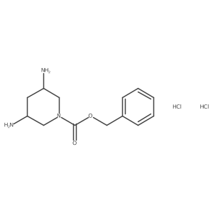 Benzyl cis-3,5-diaminopiperidine-1-carboxylate;dihydrochloride结构式