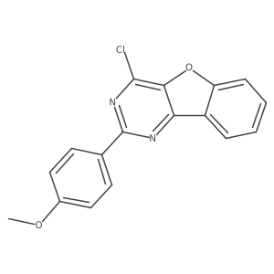 6-Chloro-4-(4-methoxyphenyl)-8-oxa-3,5-diazatricyclo[7.4.0.0^{2,7}]trideca-1(9),2(7),3,5,10,12-hexaene结构式