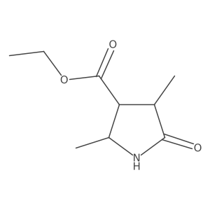 Ethyl 2,4-dimethyl-5-oxo-3-pyrrolidinecarboxylate结构式