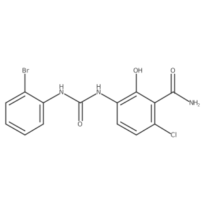3-[3-(2-Bromo-phenyl)-ureido]-6-chloro-2-hydroxy-benzamide Structure