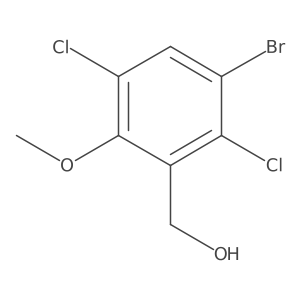 2-Methoxy-5-bromo-3,6-dichlorobenzyl alcohol结构式