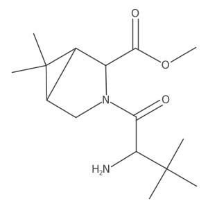 methyl (1R,2S,5S)-3-((S)-2-amino-3,3-dimethylbutanoyl)-6,6-dimethyl-3-azabicyclo[3.1.0]hexane-2-carboxylate结构式