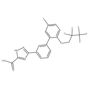 3-[5'-fluoro-2'-(2,2,3,3,3-pentafluoropropoxy)biphenyl-3-yl]-1H-1,2,4-triazole-5-carboxamide结构式