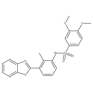 3,4-dimethoxy-N-(2-methyl-3-thiazolo[5,4-b]pyridin-2-yl-phenyl)benzenesulfonamide Structure