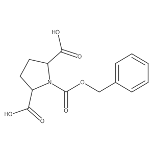 (2R,5S)-1-[(benzyloxy)carbonyl]pyrrolidine-2,5-dicarboxylic acid Structure