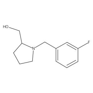 [(2S)-1-[(3-fluorophenyl)methyl]pyrrolidin-2-yl]methanol结构式