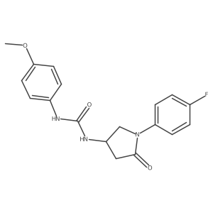 1-(1-(4-Fluorophenyl)-5-oxopyrrolidin-3-yl)-3-(4-methoxyphenyl)urea Structure