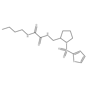 N1-butyl-N2-((1-(thiophen-2-ylsulfonyl)pyrrolidin-2-yl)methyl)oxalamide Structure