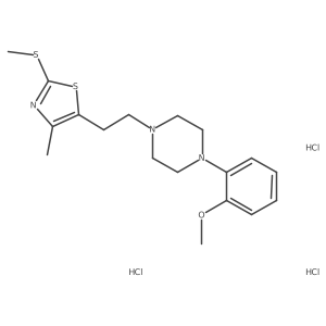 Piperazine, 1-(2-methoxyphenyl)-4-(2-(4-methyl-2-(methylthio)-5-thiazolyl)ethyl)-, trihydrochloride结构式