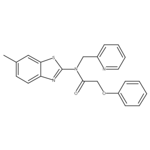 N-(6-methylbenzo[d]thiazol-2-yl)-2-phenoxy-N-(pyridin-2-ylmethyl)acetamide结构式
