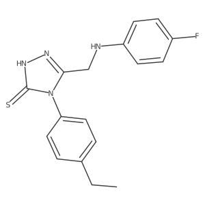 4-(4-Ethylphenyl)-5-(((4-fluorophenyl)amino)methyl)-4H-1,2,4-triazole-3-thiol Structure
