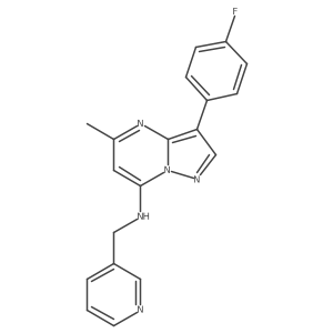 3-(4-fluorophenyl)-5-methyl-N-(pyridin-3-ylmethyl)pyrazolo[1,5-a]pyrimidin-7-amine结构式