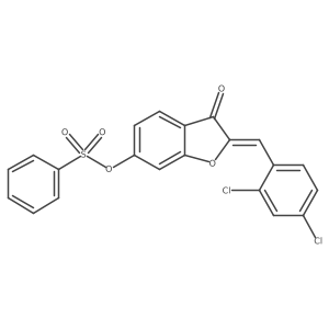 2-[(2,4-Dichlorophenyl)methylene]-3-oxobenzo[3,4-b]furan-6-yl benzenesulfonate结构式