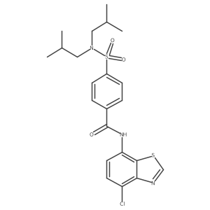 N-(4-chlorobenzo[d]thiazol-7-yl)-4-(N,N-diisobutylsulfamoyl)benzamide结构式