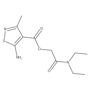 2-(Diethylamino)-2-oxoethyl 5-amino-3-methyl-4-isothiazolecarboxylate结构式