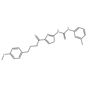 N-(4-methoxyphenethyl)-2-(3-(m-tolyl)ureido)thiazole-4-carboxamide Structure