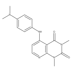 5-((4-(dimethylamino)phenyl)amino)-1,3-dimethylpyrido[2,3-d]pyrimidine-2,4(1H,3H)-dione Structure