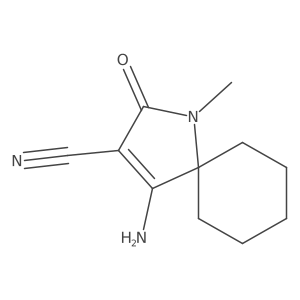4-Amino-1-methyl-2-oxo-1-azaspiro[4.5]dec-3-ene-3-carbonitrile Structure