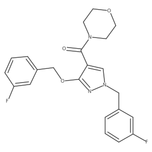 (1-(3-fluorobenzyl)-3-((3-fluorobenzyl)oxy)-1H-pyrazol-4-yl)(morpholino)methanone Structure