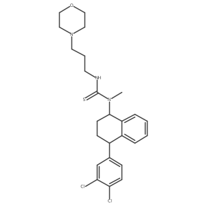 1-[(1R,4R)-4-(3,4-dichlorophenyl)-1,2,3,4-tetrahydronaphthalen-1-yl]-1-methyl-3-[3-(morpholin-4-yl)propyl]thiourea Structure