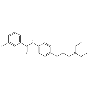 N-(6-((2-(diethylamino)ethyl)thio)pyridazin-3-yl)-3-fluorobenzamide结构式