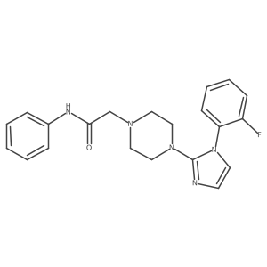 2-(4-(1-(2-fluorophenyl)-1H-imidazol-2-yl)piperazin-1-yl)-N-phenylacetamide结构式