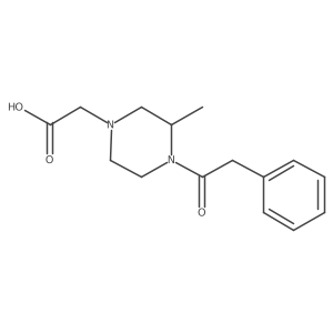 3-Methyl-4-(2-phenylacetyl)-1-piperazineacetic acid结构式