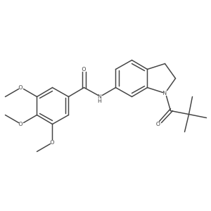 3,4,5-trimethoxy-N-(1-pivaloylindolin-6-yl)benzamide Structure