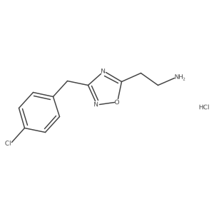 2-(3-(4-Chlorobenzyl)-1,2,4-oxadiazol-5-yl)ethanamine hydrochloride结构式