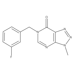 6-(3-fluorobenzyl)-3-methyl-3H-[1,2,3]triazolo[4,5-d]pyrimidin-7(6H)-one结构式