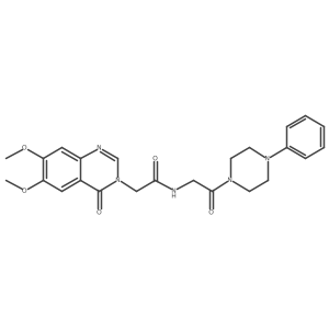 2-(6,7-dimethoxy-4-oxoquinazolin-3(4H)-yl)-N-[2-oxo-2-(4-phenylpiperazin-1-yl)ethyl]acetamide Structure