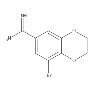 8-Bromo-2,3-dihydrobenzo[b][1,4]dioxine-6-carboximidamide Structure