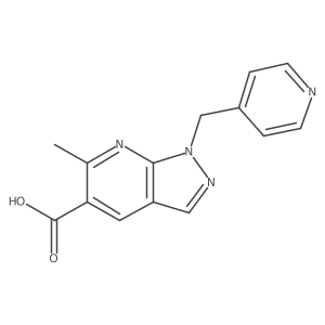 6-Methyl-1-(4-pyridinylmethyl)-1H-pyrazolo[3,4-b]pyridine-5-carboxylic acid结构式