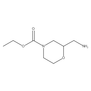 2-Aminomethyl-4-ethoxycarbonylmorpholine Structure