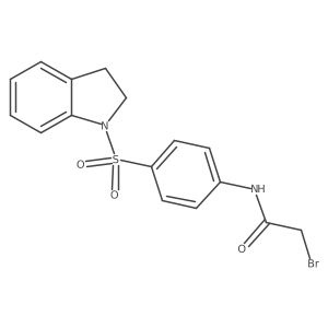 2-Bromo-N-[4-(2,3-dihydro-1H-indol-1-ylsulfonyl)-phenyl]acetamide结构式
