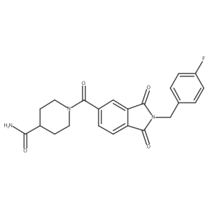 1-{[2-(4-fluorobenzyl)-1,3-dioxo-2,3-dihydro-1H-isoindol-5-yl]carbonyl}piperidine-4-carboxamide Structure