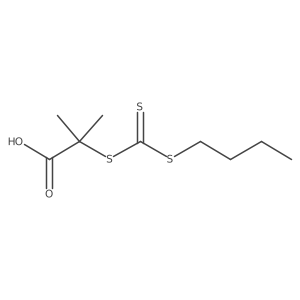 Propanoic acid, 2-[[(butylthio)thioxomethyl]thio]-2-methyl-结构式