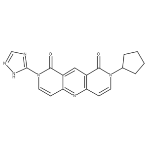 2-cyclopentyl-8-(1H-1,2,4-triazol-5-yl)pyrido[4,3-b][1,6]naphthyridine-1,9(2H,8H)-dione结构式