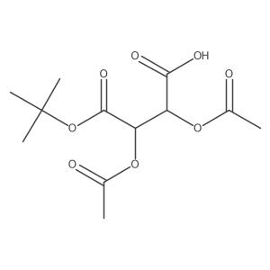 (R,R)-2,3-bis(acetyloxy)-butanedioic acid mono tert-butyl ester Structure
