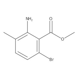 Methyl 2-amino-6-bromo-3-methylbenzoate结构式
