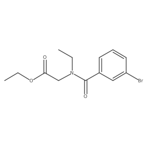 Ethyl n-(3-bromobenzoyl)-n-ethylglycinate结构式