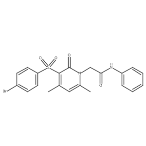 2-(3-((4-bromophenyl)sulfonyl)-4,6-dimethyl-2-oxopyridin-1(2H)-yl)-N-phenylacetamide结构式