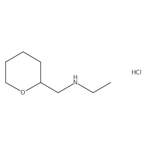 N-(Tetrahydro-2H-pyran-2-ylmethyl)ethanamine hydrochloride结构式