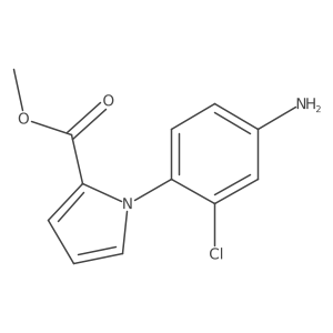 Methyl 1-(4-amino-2-chlorophenyl)-1H-pyrrole-2-carboxylate结构式